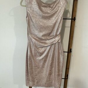 Vince Camuto Metallic Rose Midi Dress
